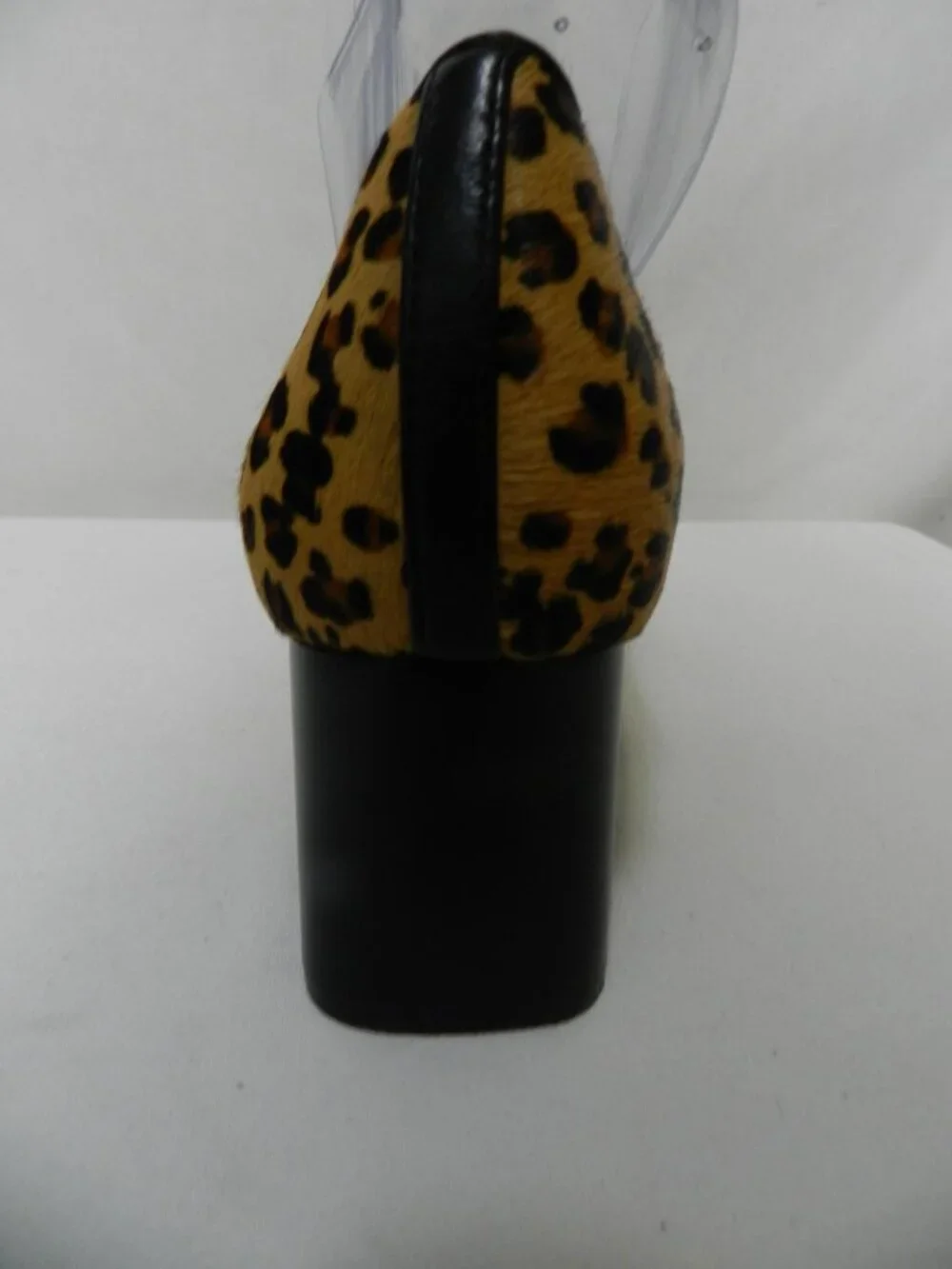 Via Spiga pony hair fur leather animal leopard block heels pumps NEW Size Sz 8
